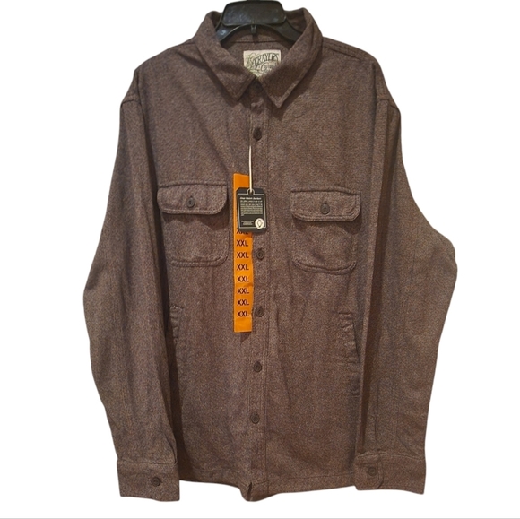 Grayers Brown Lightweight Shacket Long Sleeves Men's Size XXL - Picture 1 of 9